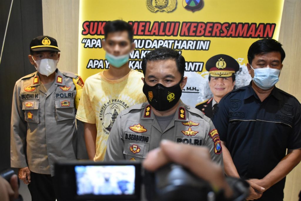 Pemuda yang lontarkan ujaran kebencian untuk Gus Miftah diamankan di Mapolres Trenggalek