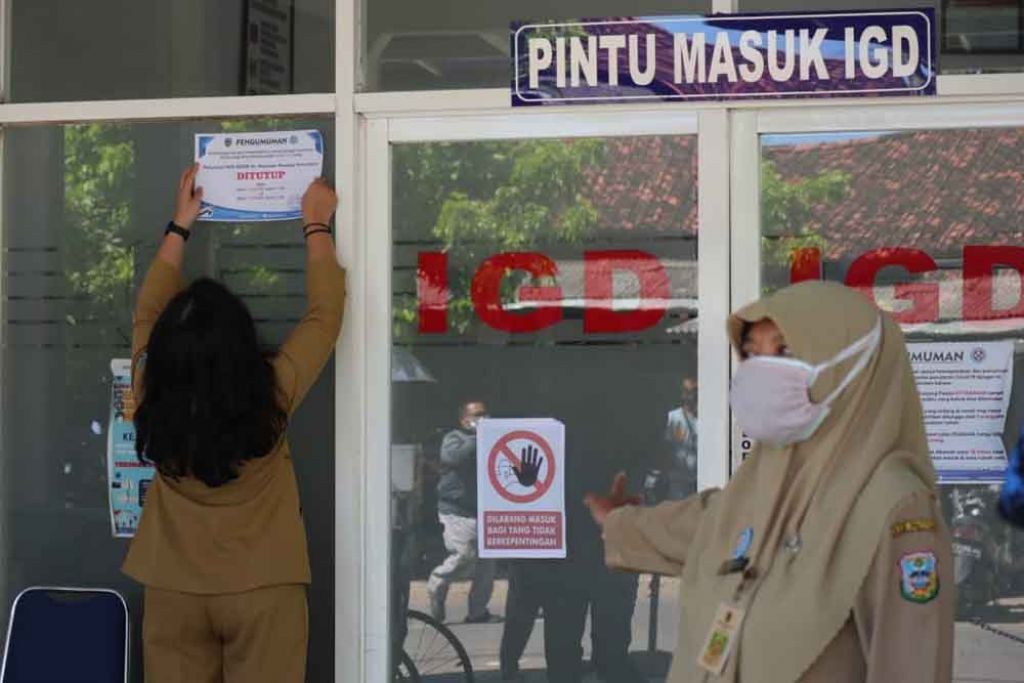 Pemberitahuan penutupan IGD RSUD dr Darsono