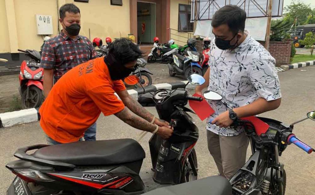 Tak Jera 2 Kali Dibui, Residivis Bertato ini Kembali Curi Motor untuk Beli Sabu