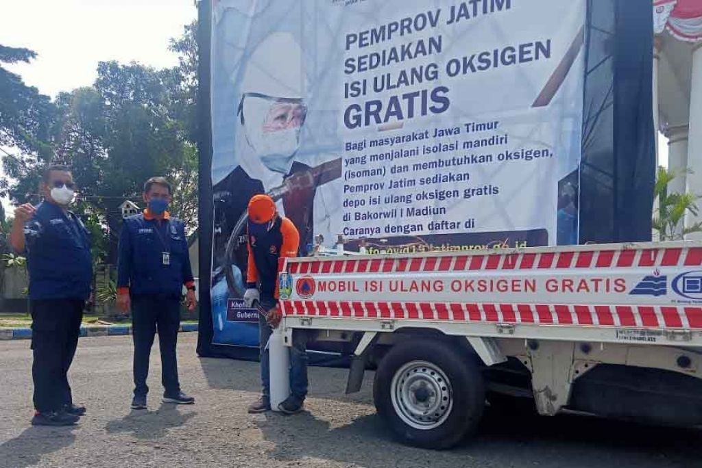 Pemprov Jatim Luncurkan Layanan Mobil Reaksi Cepat Oksigen Gratis di Madiun
