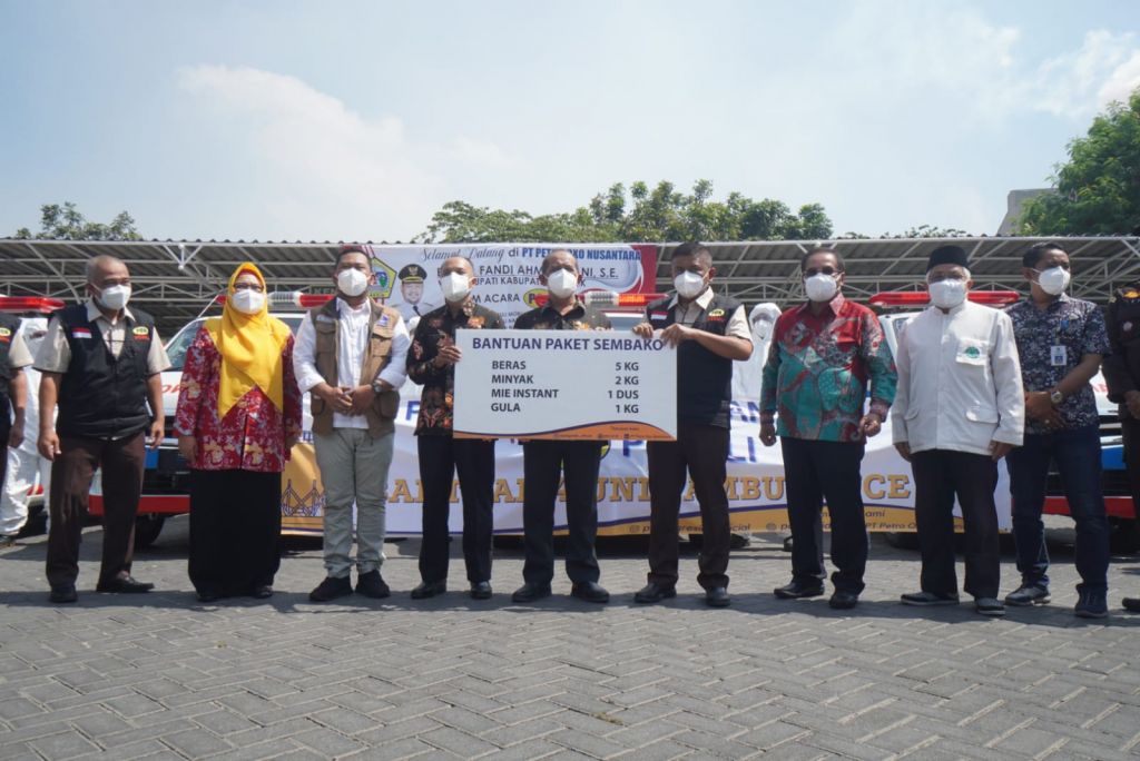 PT PON donasi Rp 6,3 M untuk penanganan Covid-19 di Kabupaten Gresik.