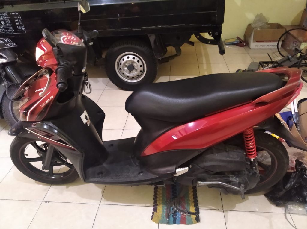 Sepeda motor milik korban Ilham Brilian, salah satu barang yang dicuri pelaku pada Sabtu, dini hari tadi.