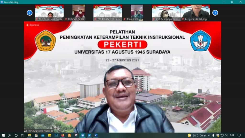 Rektor Universitas 17 Agustus 1945 Surabaya, Prof. Dr. Mulyanto Nugroho.