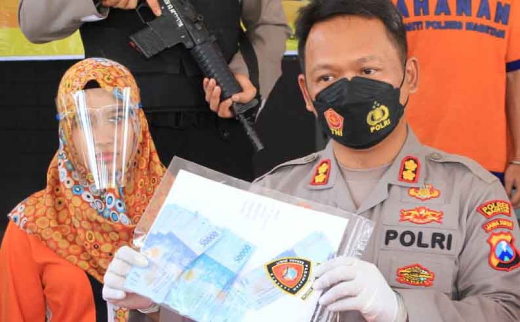 Uang palsu yang disita Polres Magetan