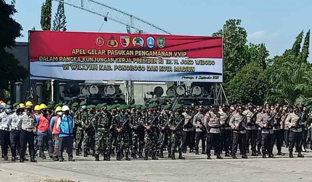 Ribuan personel dikerahkan untuk mengamankan kunjungan Presiden Jokowi
