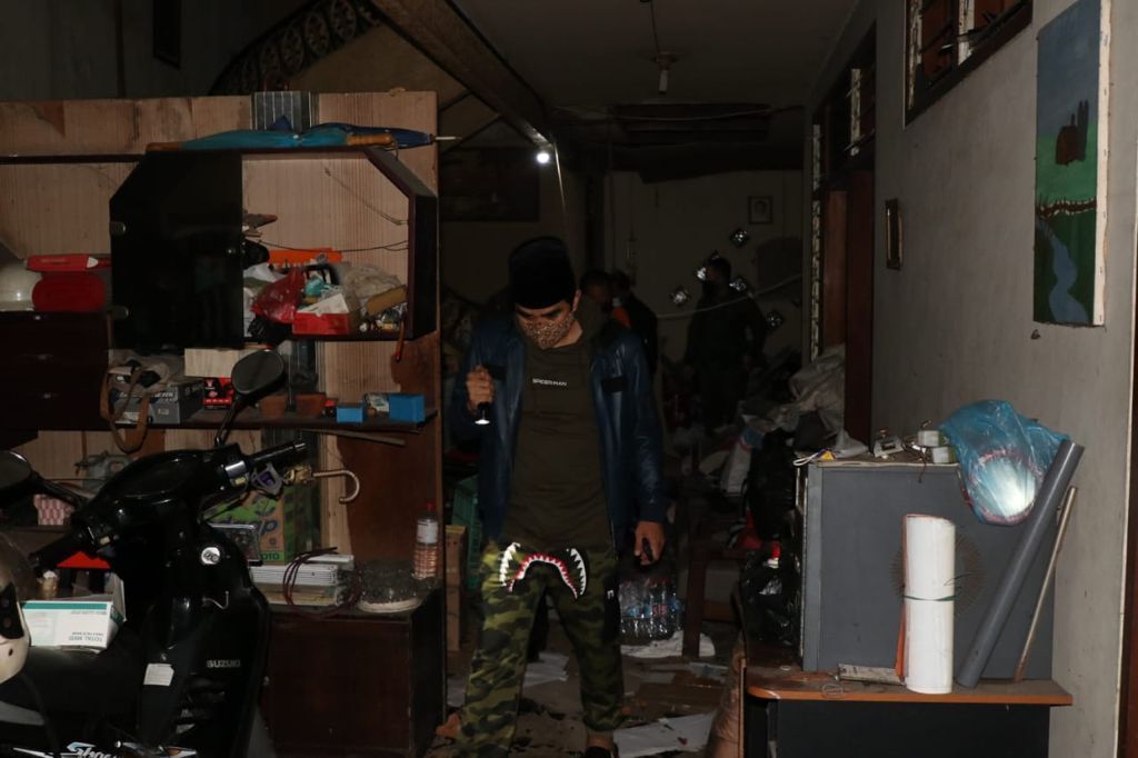 Kondisi rumah yang terjadi ledakan elpiji, Minggu (12/9/2021).