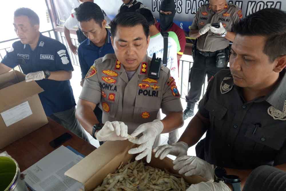 Ikan asin berformalin yang diamankan Satreskrim Polres Pasuruan Kota