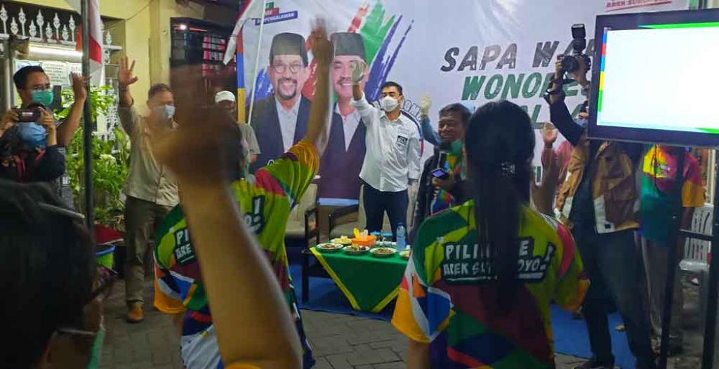 Mujiaman Sukirno di acara sapa warga Wonorejo Surabaya