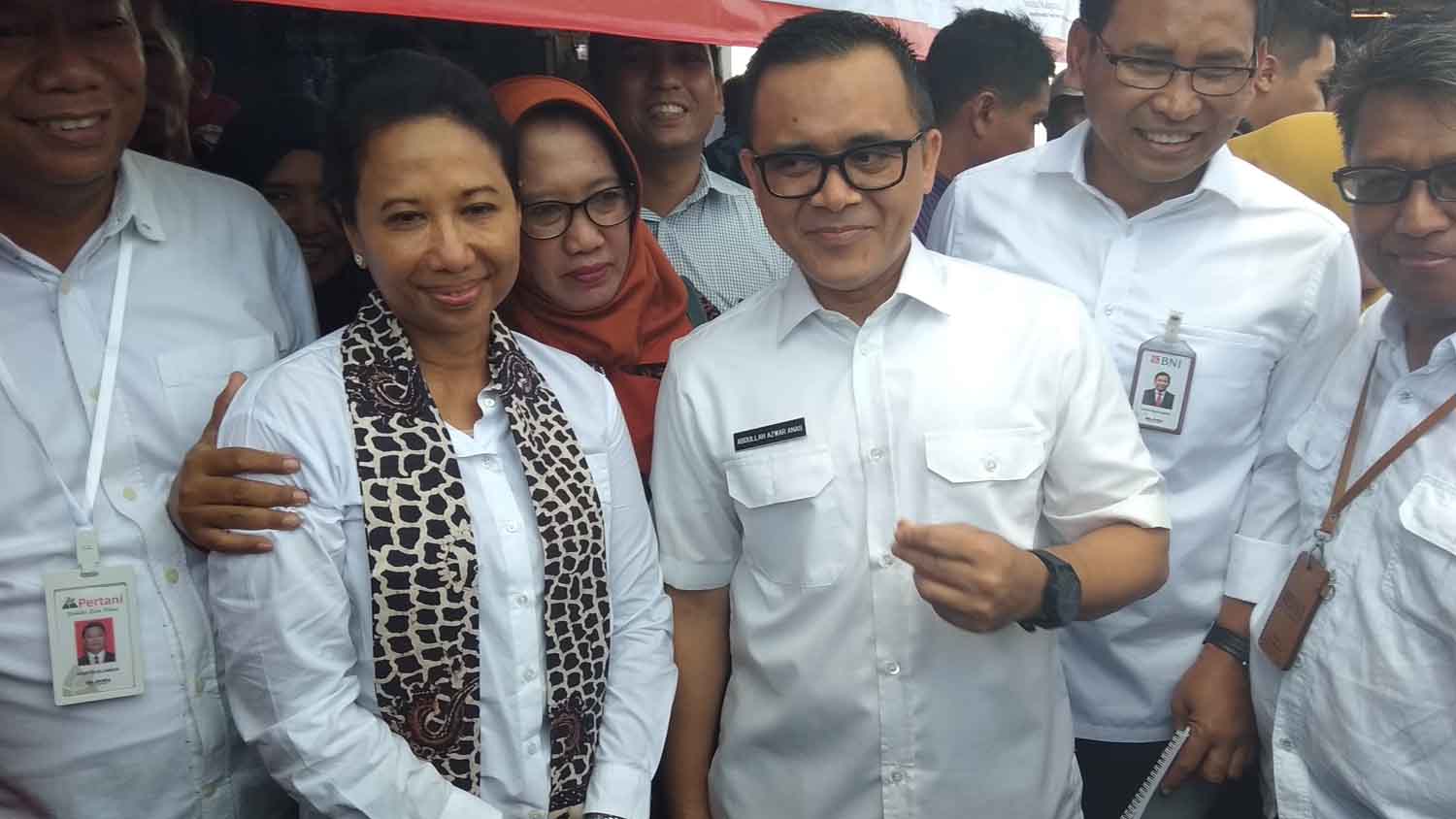 Menteri Rini bersama Bupati Anas
