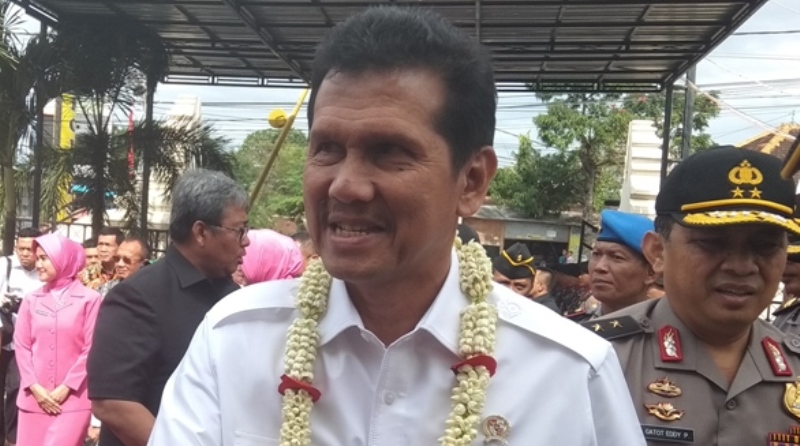 Menpan-RB Asman Abnur saat berkunjung ke Mapolres Banyuwangi/Foto: Hafiluddin Ahmad