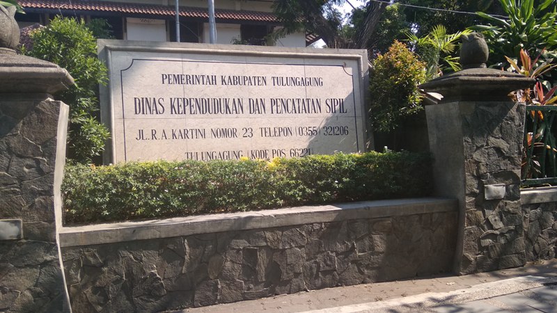 Kantor Dispendukcapil Tulungagung 