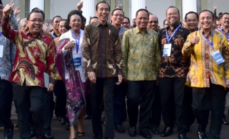 Presiden Jokowi saat bertemu dengan para pimpinan perguruan tinggi di Istana Negara, Kamis (11/10/2018).