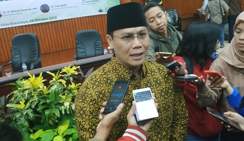 Wasekjen DPP PDIP Ahmad Basarah saat di Universitas Brawijaya Malang, Kamis (18/10/2018).