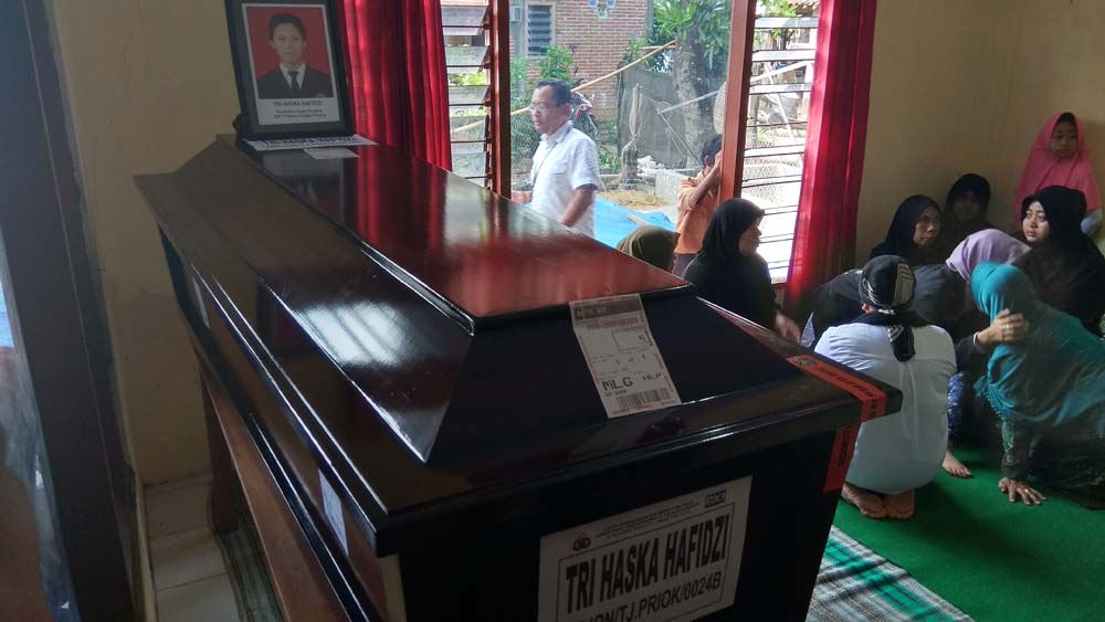 Suasana rumah duka, Haska, korban Lion Air PK-LQP di Blitar