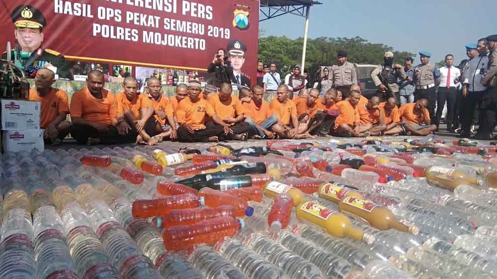 Hasil Operasi Pekat 2019 di Polres Mojokerto