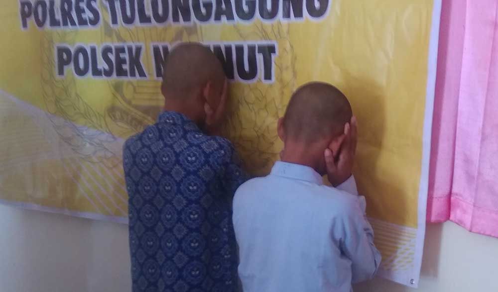 Kedua remaja yang mencuri di SMP 3 Tulungagung diamankan