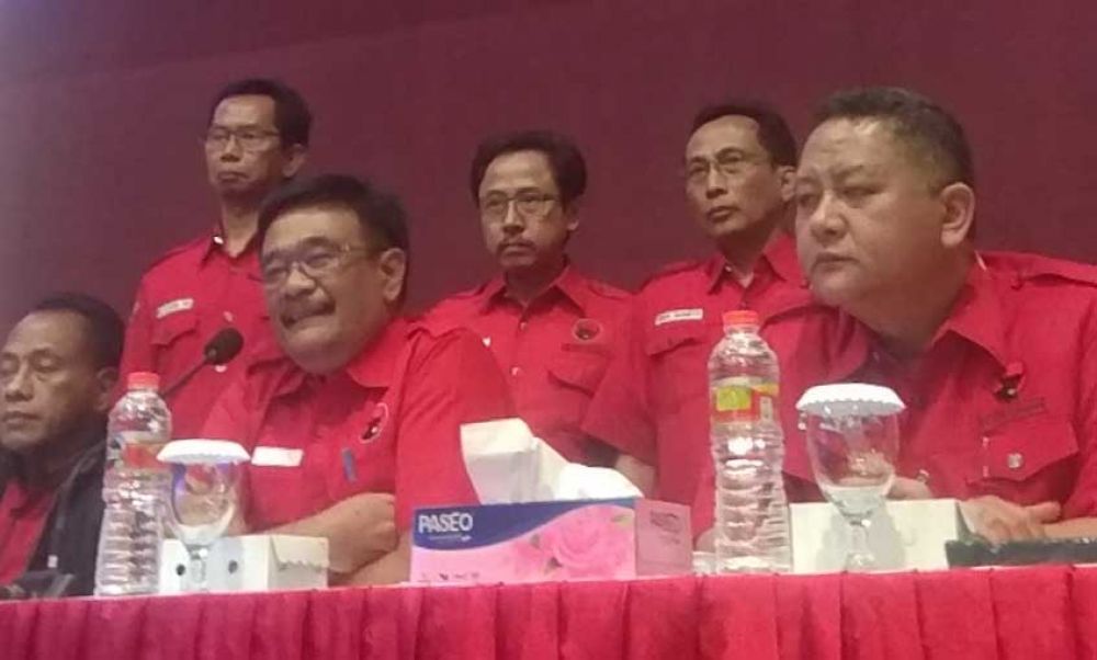 Ketua DPP PDI Perjuangan, Djarot Saiful Hidayat dalam konfercab lanjutan