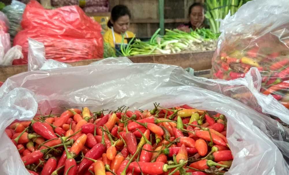 Harga cabai di pasaran Jawa Timur yang alami kenaikan 