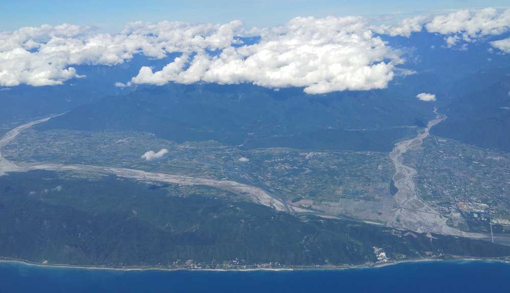 Wilayah Taitung saat difoto dari udara