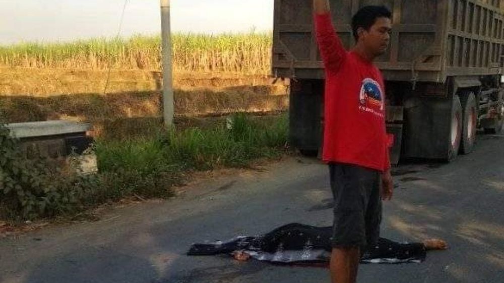 Korban tewas terlindas truk di Mojokerto
