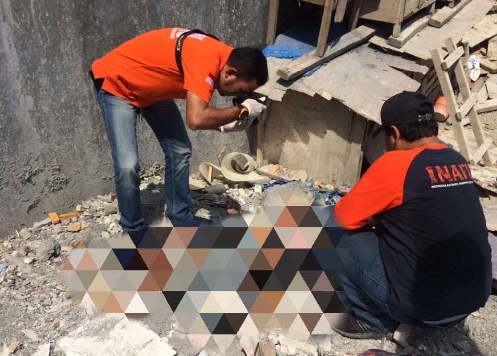 Polisi lakukan olah TKP di lokasi tewasnya korban