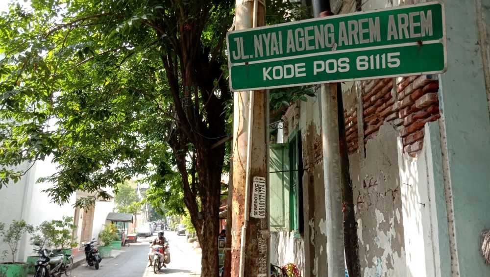 Jalan Nyai Ageng Arem Arem Gresik yang dulu dikenal dengan nama Embong Peti (Foto-foto: Sahlul Fahmi/jatimnow.com)