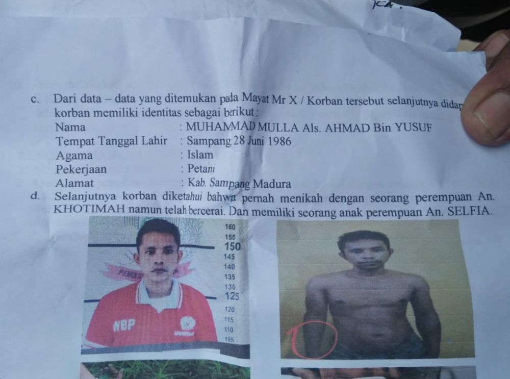 Polisi mencari pembunuh korban yang identitasnya telah diketahui