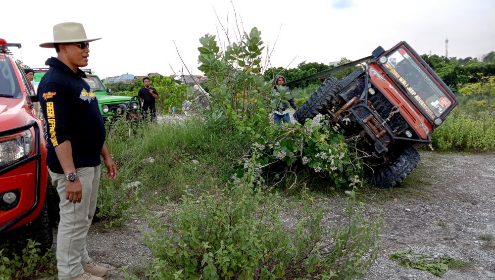Gresik Offroad Community menggelar siaga bencana bersama BPBD di Bukit Hallypad Tlogo Dowo