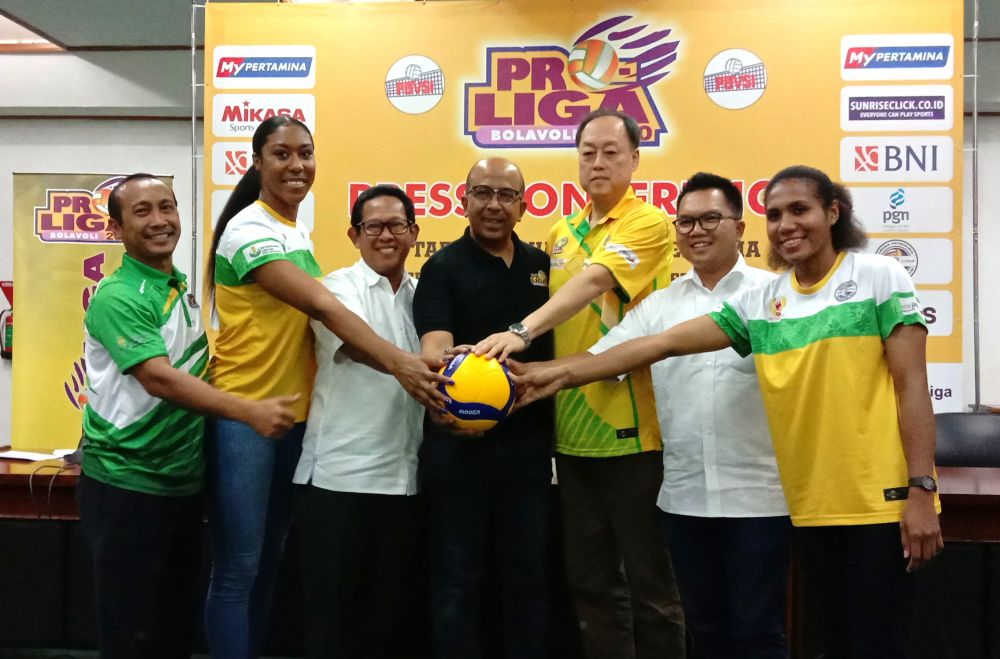 Tim putri bola voli Petrokimia pada Proliga 2020