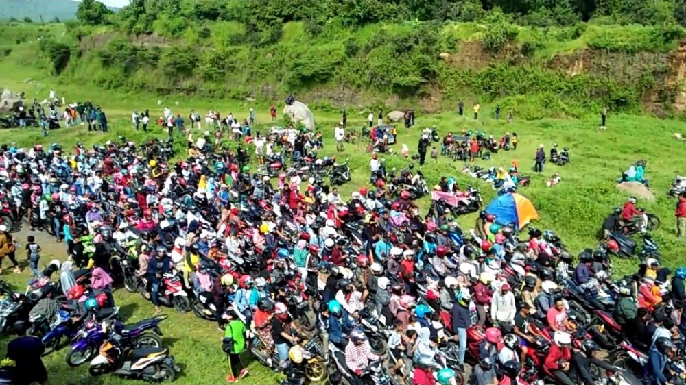 Akhir Pekan, Ribuan Warga Padati Ranu Manduro Mojokerto