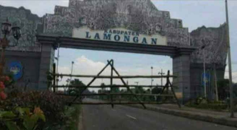Viral Foto Jalan Kabupaten Lamongan Ditutup Imbas Corona, Humas: Hoaks