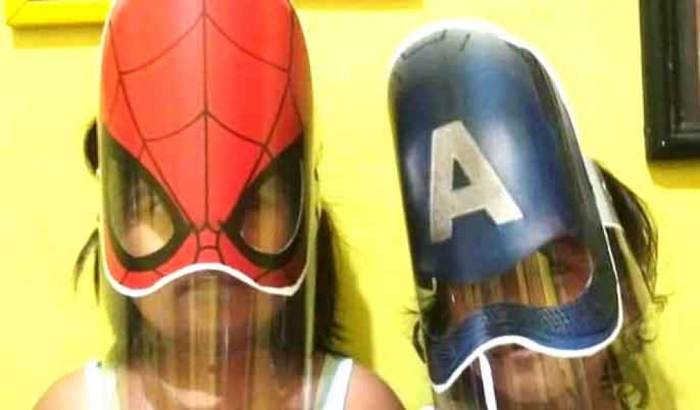 Face shield superhero 