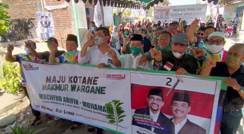 Mujiaman Sukirno sapa warga di Petemon II Surabaya