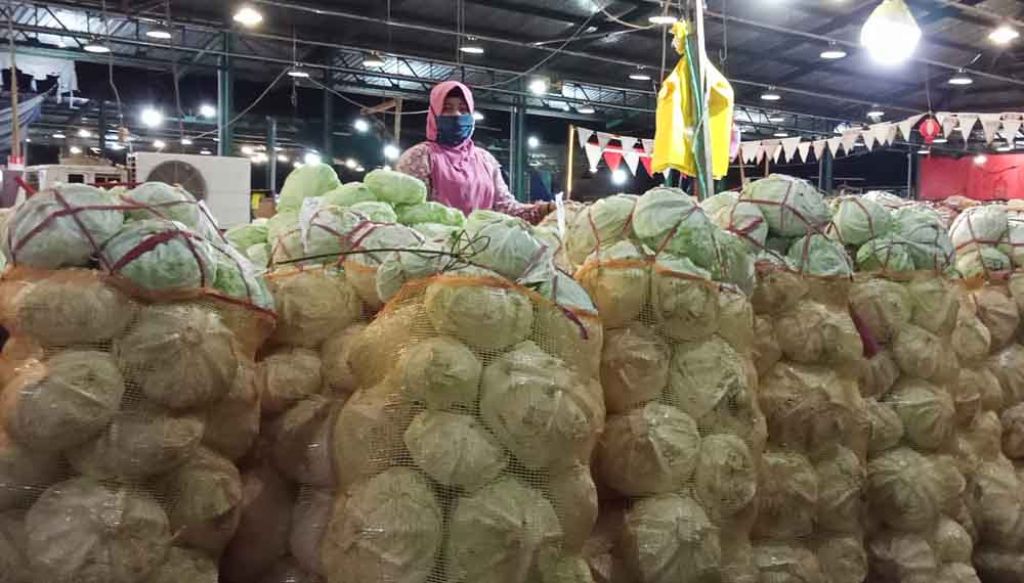 Pasokan kubis segar di PIOS penuhi pedagang Surabaya Raya