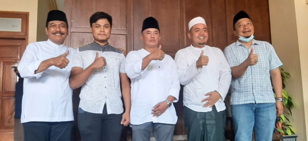 Qosim dan Alif saat bersilaturahmi dengan H Matasan