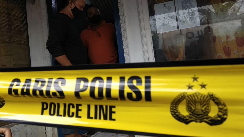Garis polisi terpasang di panti pijat, tempat terapis dibunuh