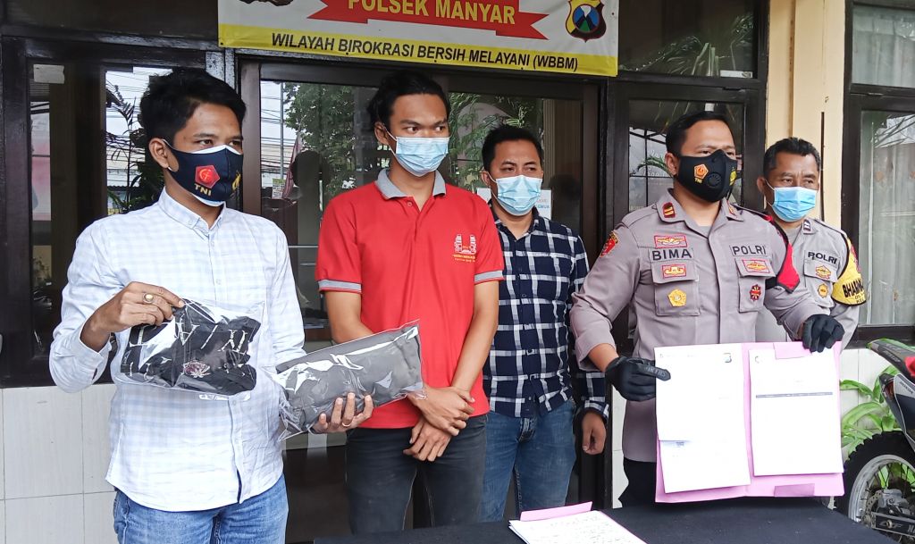 Nabhani Yusuf, pemuda yang dilaporkan hilang dimintai keterangan di Mapolsek Manyar, Gresik