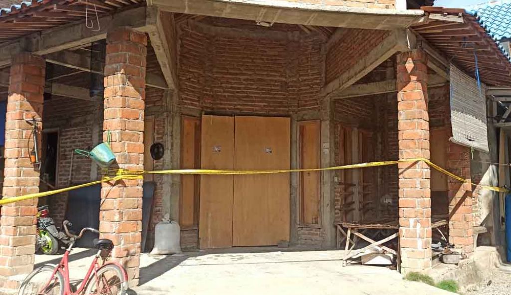 Rumah tempat kakak adik meracik petasan yang meledak