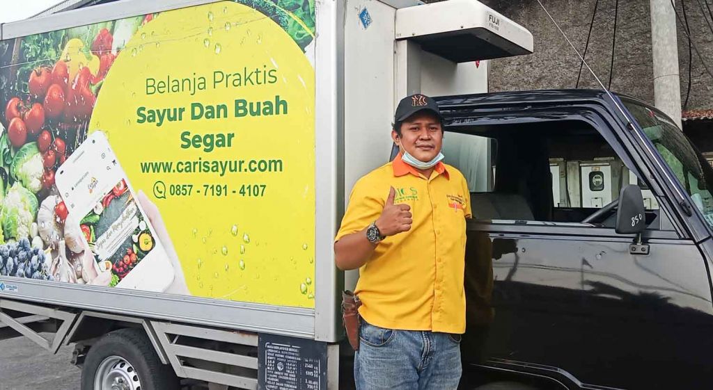 Pengantaran dari carisayur.com ke pelanggan
