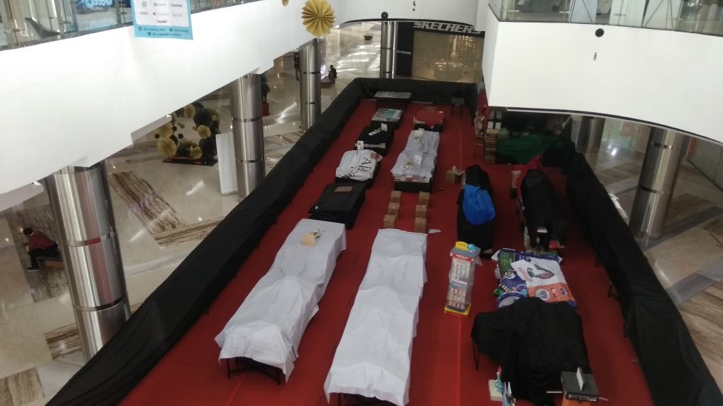 Penampakan Sunrise Mall Kota Mojokerto di hari pertama PPKM Darurat