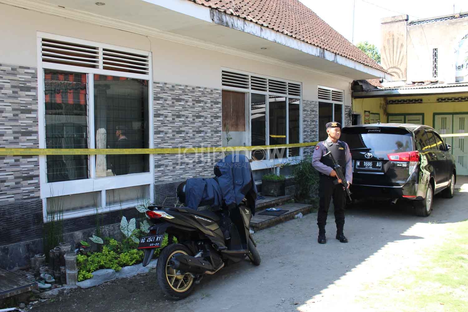 Salah satu rumah yang digerebek Densus 88./Foto: CF Glorian.