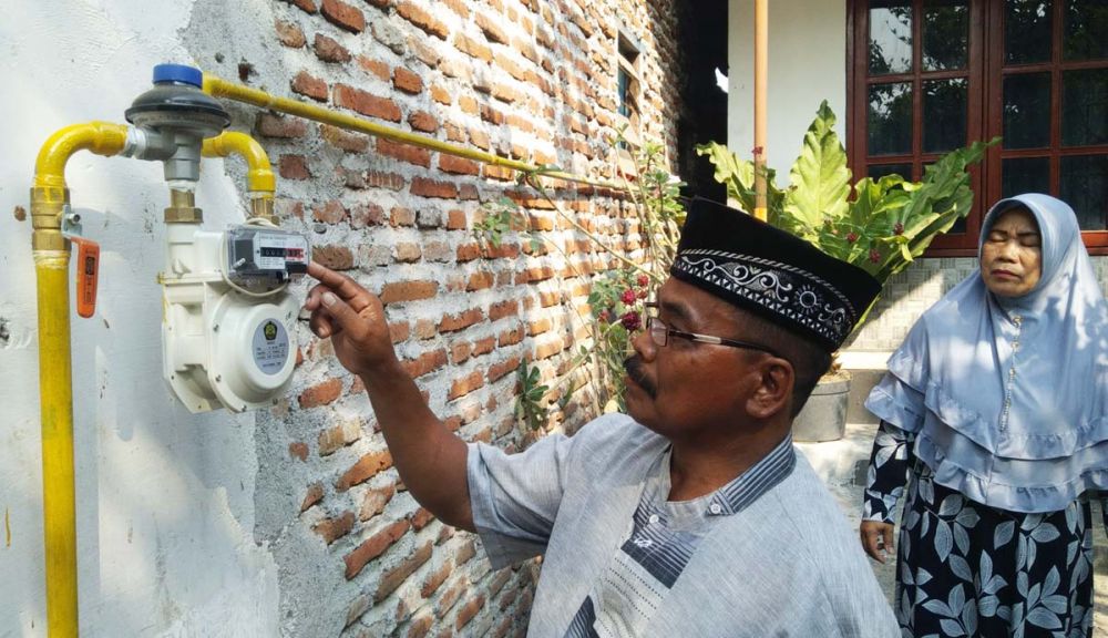 Salah satu keluarga di Kabupaten Probolinggo yang sudah menggunakan jaringan gas bumi