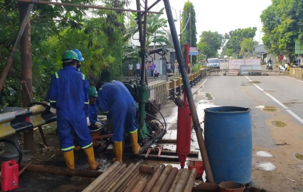 Penampakan jembatan nasional di Kelurahan Kedungasem, Kecamatan Wonoasih, Kota Probolinggo