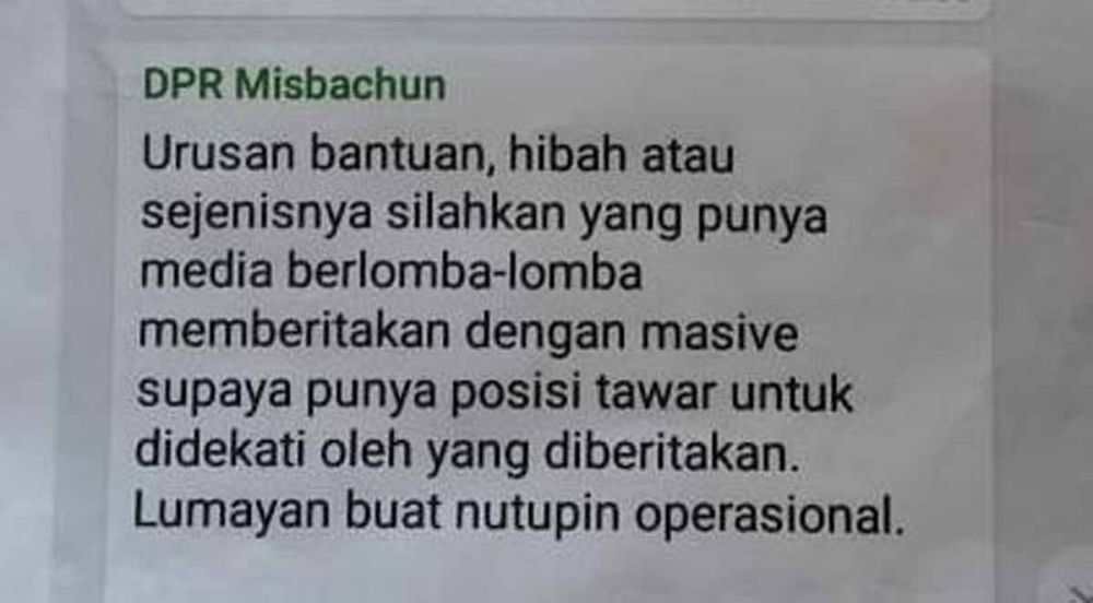 Capture WhatsApp grup Mitra Karib