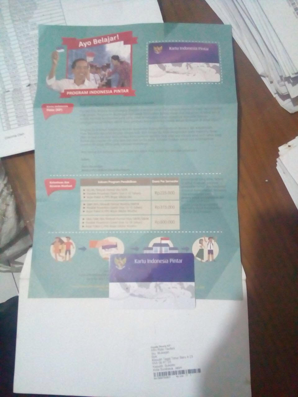 Penampakan KIP yang ditemukan Kardi di Nginden (foto : Istimewa)