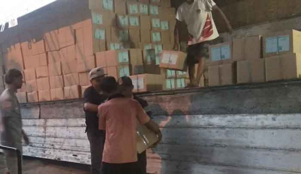 Kedatangan surat suara di Mojokerto