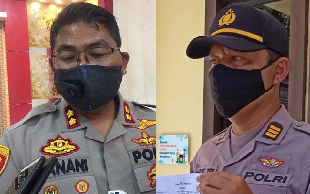 Kolase Kapolres AKBP Ahmad Fanani Eko Prasetya dan Kasat Sabhara AKP Agus Tri Susetyo