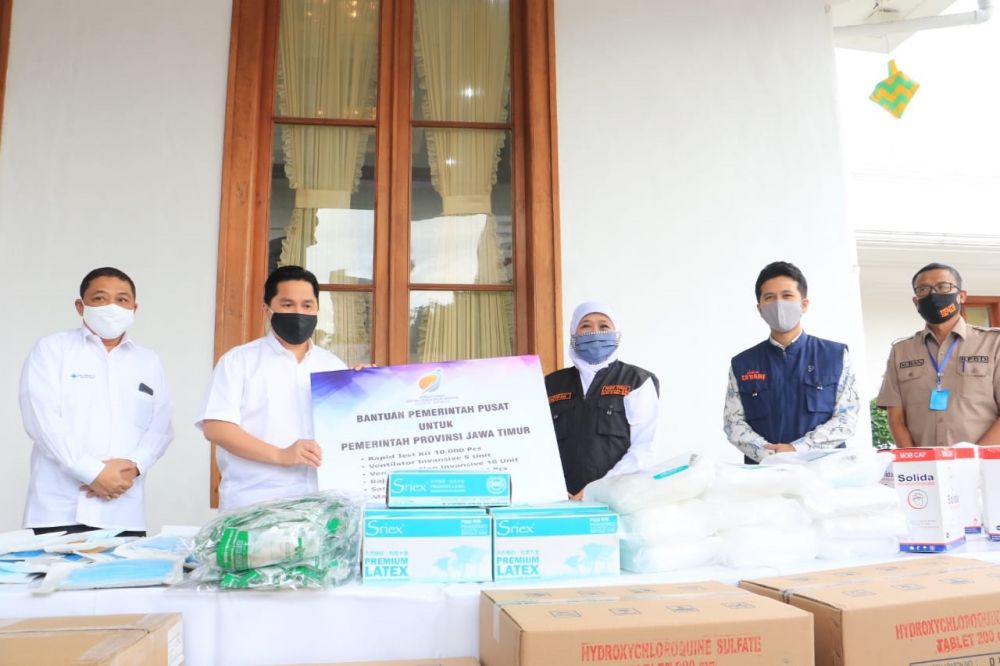 Kementerian BUMN salurkan ribuan alat kesehatan ke Pemprov Jatim