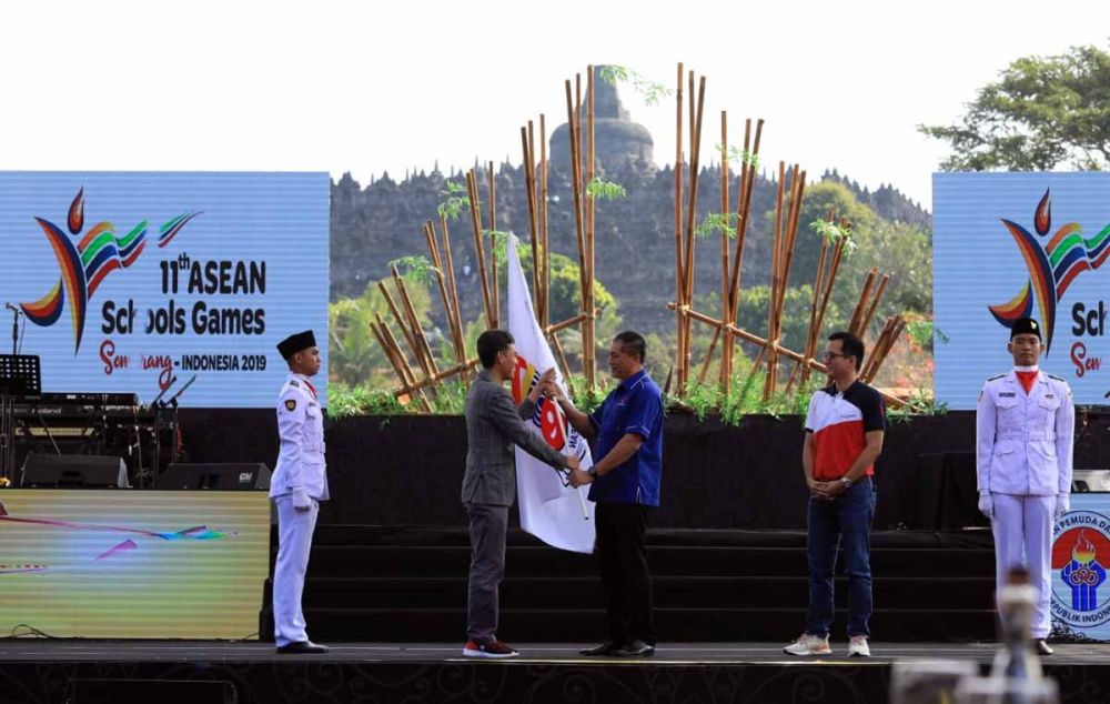 Penutupan ASEAN School Games 2019 di pelataran Candi Borobudur, Megelang, Jawa Tengah