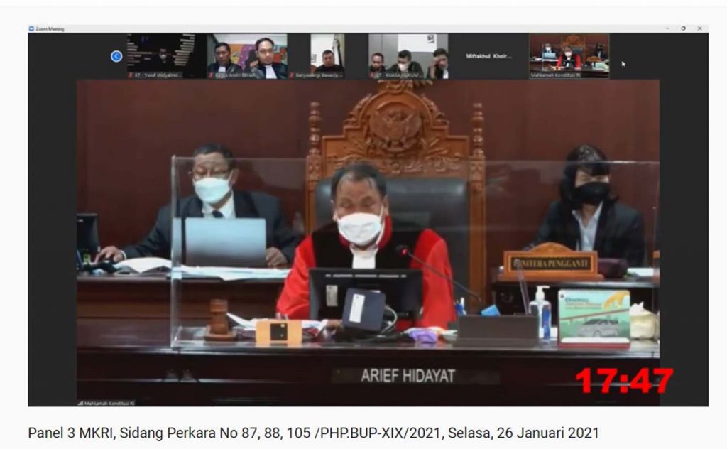 Ketua Majelis Hakim MK, Arief Hidayat